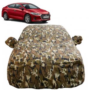 Waterproof Car Body Cover Compatible with Elantra New with Mirror Pockets (Jungle Print)